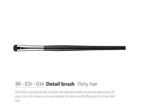Short Round Detail Brush Pony Hair Cosmetic Brush