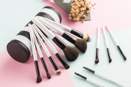 Factory Direct 12PCS Cosmetic Brush Set in Natural Hair and Synthetic Hair