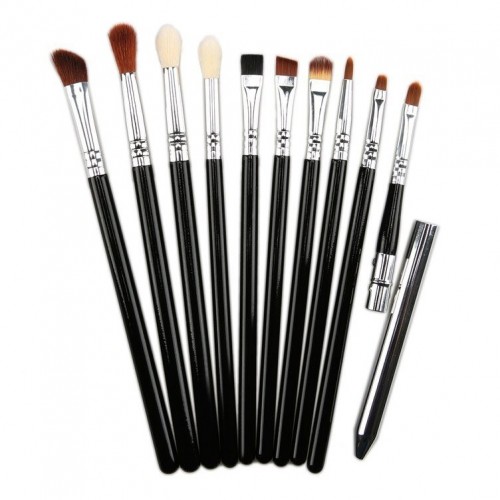 18PCS Natural Hair Cosmetic Makeup Brush Set with Zipper Pouch
