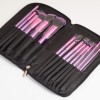 New Arrival 14PCS Cosmetic Brush Set with Custom Zipper Pouch Synthetic Hair Makeup Brush