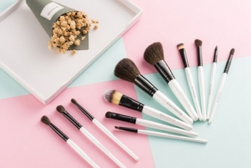Factory Direct 12PCS Cosmetic Brush Set in Natural Hair and Synthetic Hair