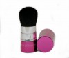 Retractable Kabuki Makeup Brush with Nylon Hair Colorful Housing