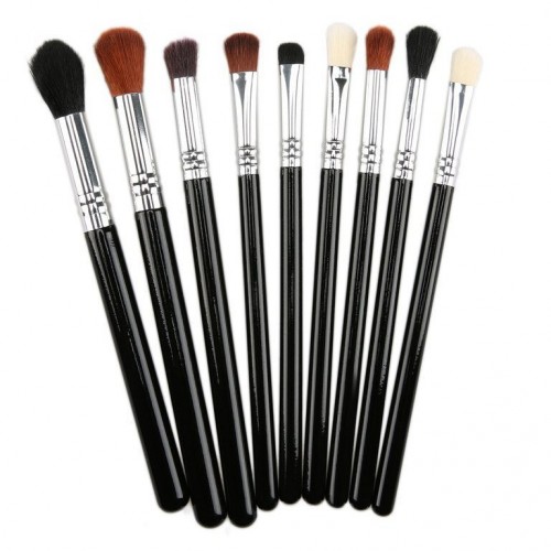 18PCS Natural Hair Cosmetic Makeup Brush Set with Zipper Pouch