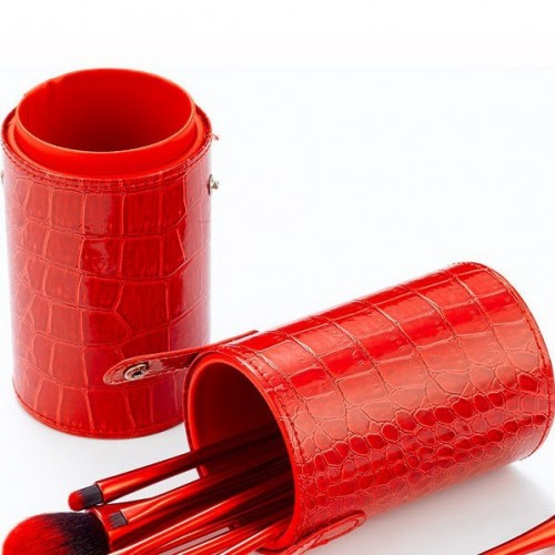 New 10PCS Natural Hair Makeup Cosmetic Brush Set with Cylinder
