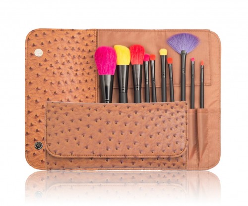 Makeup Brush Bag Ostrich Pattern Different Colors Optional