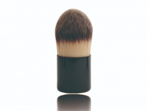 Individual Kabuki Makeup Brushes Aluminum Ferrule
