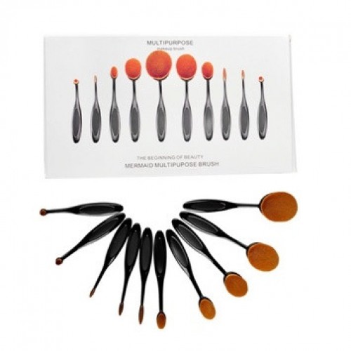 Tooth Brush 10PCS Cosmetic Brush Set Makeup Brushes