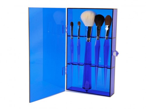 Acrylic Handle 5PCS Makeup Brush Cosmetic Brush with Natural Hair