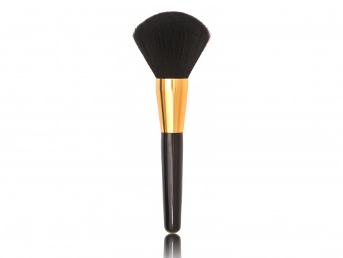 Cosmetic Brush for Powder Natural Hair and Wooden Handle