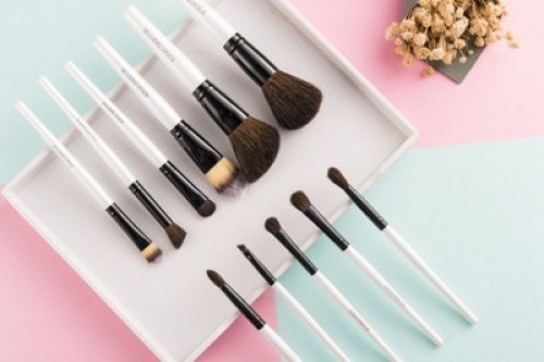 Factory Direct 12PCS Cosmetic Brush Set in Natural Hair and Synthetic Hair