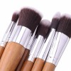 Synthetic Hair 11PCS Cosmetic Makeup Brush Set with Bamboo Handle