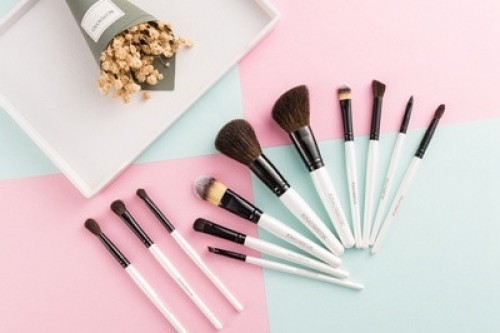Factory Direct 12PCS Cosmetic Brush Set in Natural Hair and Synthetic Hair