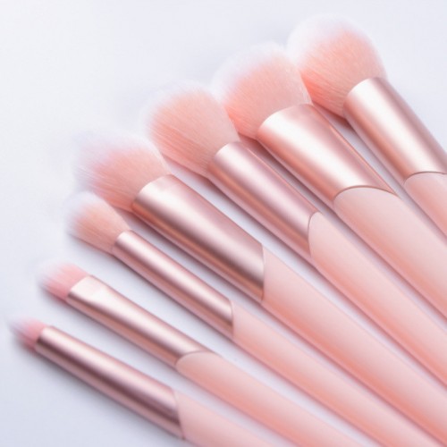 Hot Sale Slanted Ferrule 7PCS Cosmetic Makeup Brush Set with Synthetic Hair