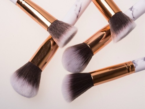 2018 Best Seller Marble Makeup Brush Set with 10PCS Customized Cosmetic Brushes