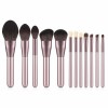 OEM Synthetic Hair 12PCS Makeup Brush Set with PU Bag