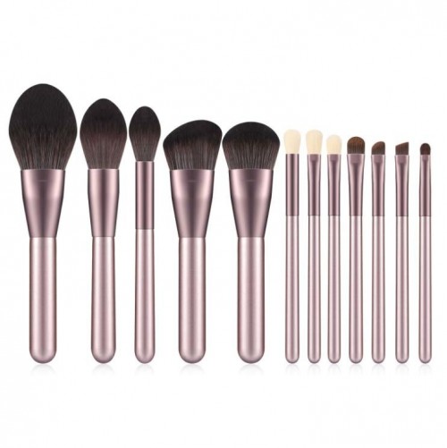 OEM Synthetic Hair 12PCS Makeup Brush Set with PU Bag