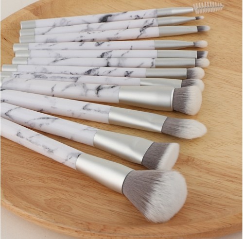 Nylon Hair 10PCS Marble Handle Makeup Brush Cosmetic Brush Set