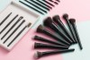 18PCS Professional Makeup Brush Black Ferrule Wood Handle Synthetic Hair