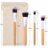 Synthetic Hair 11PCS Cosmetic Makeup Brush Set with Bamboo Handle