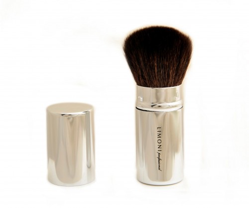 Retractable Kabuki Makeup Brush with Nylon Hair Colorful Housing