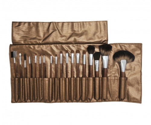 Supply OEM Professional Makeup Brush with Natural Hair and PU Pouch