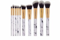 Rose Gold Ferrule Marble Makeup Brush Kit, Private label Brushes