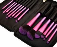 New Arrival 14PCS Cosmetic Brush Set with Custom Zipper Pouch Synthetic Hair Makeup Brush