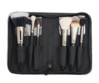 6PCS Travel Makeup Brush with Gun Metal Color Ferrule