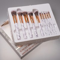 2018 Hot Sale Gift Marble Makeup Brushes Wtih Customized Packaging Cosmetic Brush Set