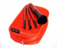 Travel Brush Set for Promotion Gift with Wooden Handle and Synthetic Hair