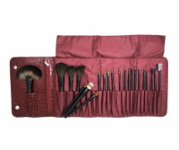 22PCS Professional Makeup Cosmetic Brush with Red Crocodile Pattern Pouch