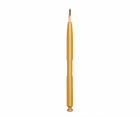 Retractable Makeup Brush Lip Brush Golden Aluminum Handle