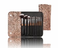 10PCS Nylon Hair Portable Makeup Brush Set with Special Wooden Handle