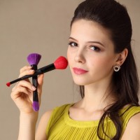 Dual Ends Cosmetic Make up Brush for Powder &Blush
