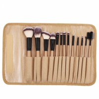 Cosmetic Brush with Goat Hair Wooden Handle.